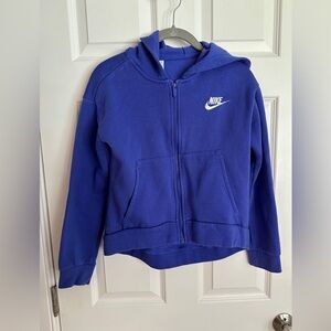 Nike Girls Blue Zip Up Hoodie Size Youth Large